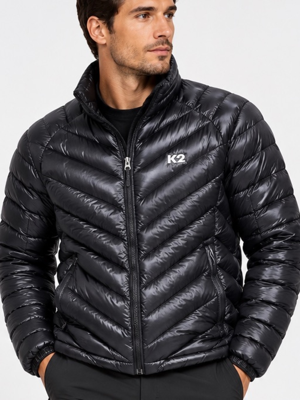 K2 Pertex Quantum Black Lightweight Down Puffer Jacket Technical Outdoor
